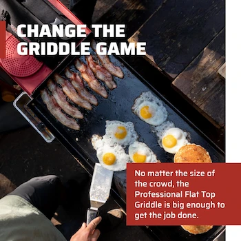 Imagen 3 de Camp Chef SG60 Deluxe Plancha Profesional de Acero Aleado Color Negro, Superficie de Cocción 14 x 32 Pulgadas, Dimensiones Totales 16 x 32 Pulgadas