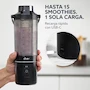 Miniatura de Oster GoMAX Licuadora Portátil Personal Recargable USB-C Vaso Antiderrames Negro Modelo BLSTGFP-B20-000