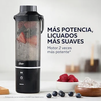 Imagen 4 de Oster GoMAX Licuadora Portátil Personal Recargable USB-C Vaso Antiderrames Negro Modelo BLSTGFP-B20-000