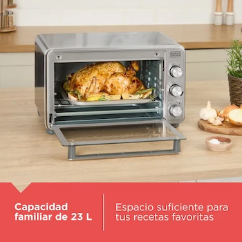 Imagen 3 de Black+Decker Horno Tostador Airfry 23L Modelo TO6235-0SDLA