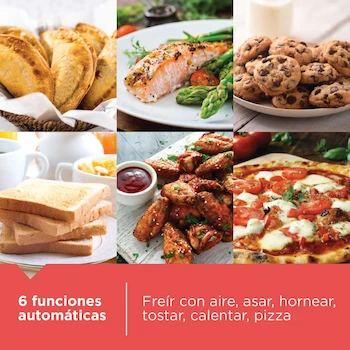 Imagen 4 de Black+Decker Horno Tostador Airfry 23L Modelo TO6235-0SDLA