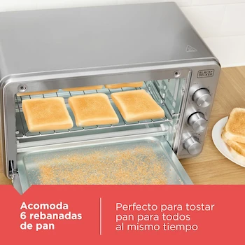 Imagen 5 de Black+Decker Horno Tostador Airfry 23L Modelo TO6235-0SDLA