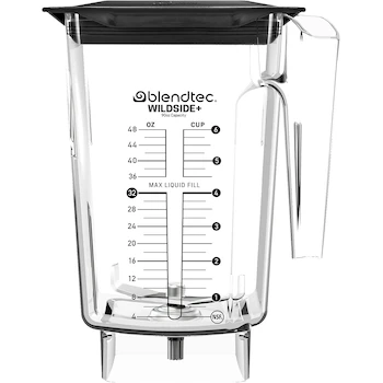 Imagen de referencia para Blendtec WildSide Jarra de 98 onzas, grado comercial, tarro de batidora de repuesto de cinco caras, compatible con licuadoras Blendtec, capacidad de mezcla de 30 onzas, transparente 2839 ml Claro, modelo 40-630-50, dimensiones 17.5 x 18 x 25.1 cm