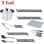 Miniatura de T-fal Combo Gourmet Essential, Set con Olla a Presión de Aluminio 22L, Tabla para Picar, Set 4 Cuchillos, Pinzas de Cocina, Cucharón y Cuchara, P3105231M