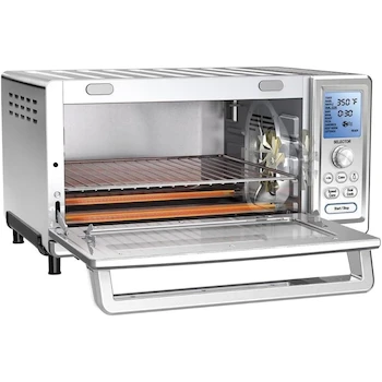 Imagen 4 de Cuisinart TOB-260N1 Horno Tostador de Convección Chef, Acero Inoxidable, Dimensiones 20.8" x 17.9" x 11.4", Capacidad para Pizza 13" y 9 Rebanadas