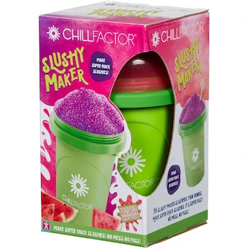 Imagen de referencia para Chill Factor Watermelon Crush Vaso Slushy Maker Squeeze Cup Reutilizable Azul Verde