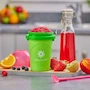 Miniatura de Chill Factor Watermelon Crush Vaso Slushy Maker Squeeze Cup Reutilizable Azul Verde