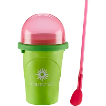Imagen 3 de Chill Factor Watermelon Crush Vaso Slushy Maker Squeeze Cup Reutilizable Azul Verde