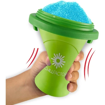 Imagen 4 de Chill Factor Watermelon Crush Vaso Slushy Maker Squeeze Cup Reutilizable Azul Verde