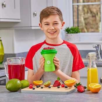 Imagen 5 de Chill Factor Watermelon Crush Vaso Slushy Maker Squeeze Cup Reutilizable Azul Verde