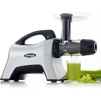 Imagen de referencia para Omega Exprimidor de Jugo y Sistema Nutricional Modelo NC1000HDS, Color Plateado, Material Plástico sin BPA, Dimensiones 46.99 x 15.49 x 31.24 cm, Peso 6.69 kg