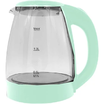 Imagen de referencia para Aleissi Tetera Hervidor Eléctrico con Vaso de Vidrio 1.8 Litros Color Menta