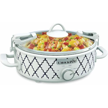 Imagen de referencia para Crock-Pot 2.5-Quart Mini Casserole Crock Slow Cooker, White/Blue, Modelo SCCPCCM250-BT