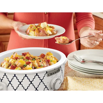 Imagen 5 de Crock-Pot 2.5-Quart Mini Casserole Crock Slow Cooker, White/Blue, Modelo SCCPCCM250-BT