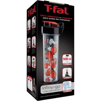 Imagen 4 de T-fal Vaso portátil Infiny-GO XF2828MX de 500ML Negro
