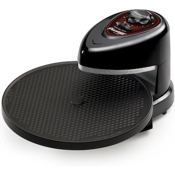 Imagen 4 de Presto 03430 Pizzazz Plus - Horno Giratorio para Pizza, Color Negro, Capacidad para Pizzas de 7 a 12 Pulgadas, Dimensiones 40.1 x 36.8 x 26.2 cm, Peso 3.45 kg