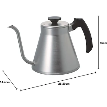Imagen 3 de Hario V60 "Fit" Drip Kettle 1200ml Silver - Tetera de Acero Inoxidable 1.2 Litros Plateado
