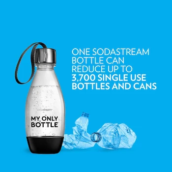 Imagen 2 de SodaStream My Only Bottle - Botella de Carbonatación 0.5 Litros / 500 ml, Color Negro