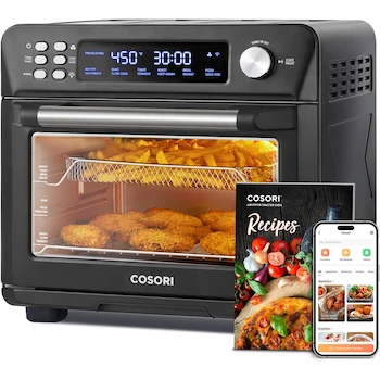 Imagen alusiva al producto COSORI CS100-AO Smart 12 en 1 Freidora de Aire Horno Tostador Combo, Encimera de Horno de Convección Airfryer, Serie Classic, Acero Inoxidable Negro, Capacidad 26QT