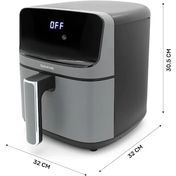 Imagen 3 de TAURUS FLARE II Freidora de Aire Digital Multifunción Gris 4.5 L Dimensiones 30 x 30 x 29 cm