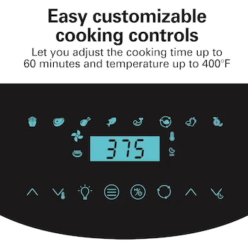 Imagen 5 de Horno y Freidora de Aire Digital Hamilton Beach con Asador Giratorio, Capacidad 11 Litros / 11.6 Cuartos, Color Negro, Modelo 35073, Tamaño Grande
