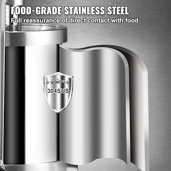 Imagen 5 de VEVOR Embutidora Manual de Salchichas Vertical de Mesa de Acero Inoxidable Capacidad 1.5 L con 3 Tubos de Relleno 16mm/19mm/22mm Color Plateado