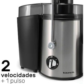 Imagen 5 de LIQUAFRUIT 2000 TAURUS Extractor de Jugos - Boca Extra Ancha - Filtro de Acero Inoxidable - Capacidad 500 ml - 750 W - 2 Velocidades + Pulso