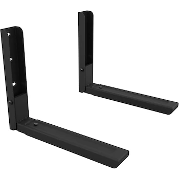 Imagen alusiva al producto AVF Steel - Soportes Universales para Microondas de Pared, Modelo EM60B, Color Negro, Juego de 2, Capacidad Máxima 99 lbs, Brazos Ajustables de 11.5" a 17.7"