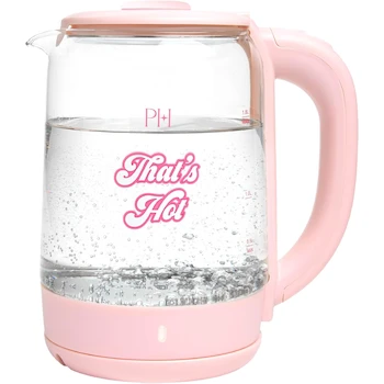 Imagen alusiva al producto Hervidor Eléctrico de Vidrio Paris Hilton Modelo PH13522 Serie That's Hot Color Rosa Capacidad 1.7 Litros Tamaño 20.6 x 20.6 x 26.9 cm ASIN B0F4B22TQW