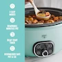 Miniatura de GreenLife - Olla de cocción lenta de cerámica de 6 cuartos de galón, Turquesa, Serie Healthy Cook Duo, Modelo CC004775-001, Capacidad 6QT, Dimensiones 15.28 x 11.1 x 10.04 pulgadas