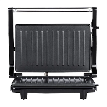 Imagen 5 de Daewoo DHG-2673 Plancha Grill Panini Color Negro, Dimensiones 13 x 27 x 12 cm, Peso 1.3 kg, Capacidad 2 kg, Material Acero Inoxidable