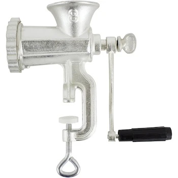 Imagen de referencia para CHARD HG-8 Molinillo de Mano para Carne #8, Color Plata, Hierro Fundido Recubierto de Estaño, Cabezal de Rectificado de 2 7/16 Pulgadas de Diámetro, Placa de Rectificado de 1/4 Pulgada de Grosor