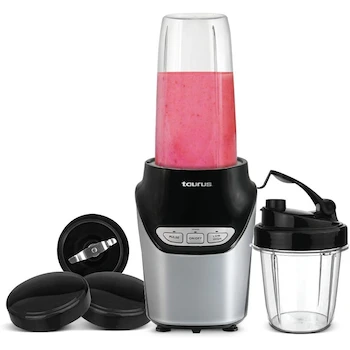 Imagen de referencia para TAURUS NATURAL GREEN V2 Procesador de Alimentos Pulverizador Licuadora 600 W Blanco Modelo M91400210 con Vasos Tritan de 1L y 400ml 8 Piezas