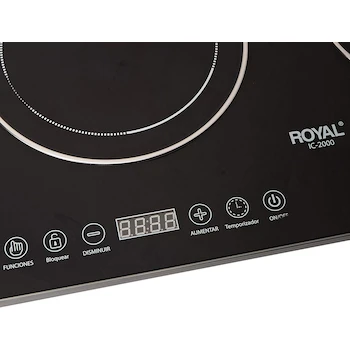 Imagen 2 de Royal IC2000 Doble Parrilla de Inducción, Color Negro, Modelo DIC108