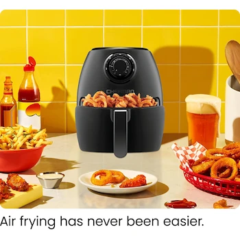 Imagen 2 de Chefman | Freidora de Aire | AirFryer | Serie TurboFry | Modelo RJ38-V3-DC35 | Capacidad 3.5L | Color Negro Mate Black | Dimensiones 8x8x9.5 pulgadas