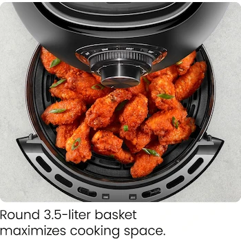 Imagen 5 de Chefman | Freidora de Aire | AirFryer | Serie TurboFry | Modelo RJ38-V3-DC35 | Capacidad 3.5L | Color Negro Mate Black | Dimensiones 8x8x9.5 pulgadas
