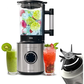 Imagen de referencia para Cecotec Batidora de Vaso Grand Katana 2100MAX Total Destroy B Jarra Termorresistente 1.8 L Cuchilla 8 Hojas Recubrimiento Titanio Negro