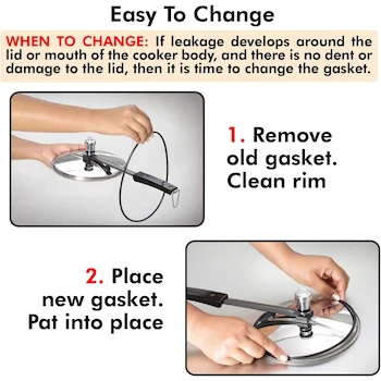 Imagen 4 de Hawkins A10-09 - Anillo de Sellado de Goma para Ollas a Presión, Compatible con Capacidades de 2 a 4 Litros, Color Negro, Dimensiones 10.2 x 10.2 x 2.5 cm