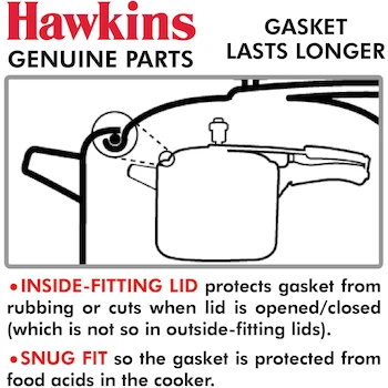 Imagen 5 de Hawkins A10-09 - Anillo de Sellado de Goma para Ollas a Presión, Compatible con Capacidades de 2 a 4 Litros, Color Negro, Dimensiones 10.2 x 10.2 x 2.5 cm