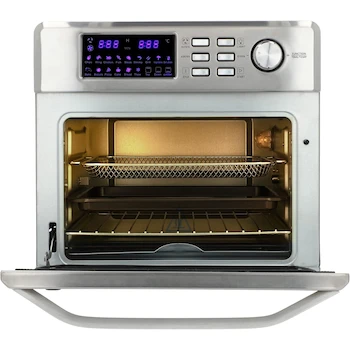 Imagen 3 de Horno Eléctrico y Freidora de Aire Melix ODIPO 25 Litros Color Plata