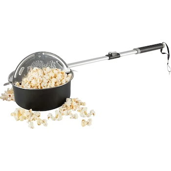 Imagen de referencia para Campfire Popcorn Popper - Anticuada Máquina de Palomitas de Maíz para Fogata y Camping, Capacidad 4 Quarts, Color Negro - Great Northern Popcorn