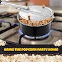 Miniatura de Campfire Popcorn Popper - Anticuada Máquina de Palomitas de Maíz para Fogata y Camping, Capacidad 4 Quarts, Color Negro - Great Northern Popcorn