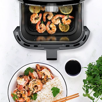 Imagen 2 de Chefman TurboFry Touch RJ38-SQ-45T Freidora de Aire Digital Cuadrada de 4 Litros Airfryer Color Acero Inoxidable