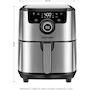 Miniatura de Chefman TurboFry Touch RJ38-SQ-45T Freidora de Aire Digital Cuadrada de 4 Litros Airfryer Color Acero Inoxidable