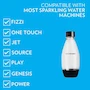 Miniatura de SodaStream Botellas de Carbonatación Delgadas Negras 0.5 L (1/2 L) Paquete de 2 Negro