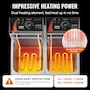 Miniatura de VEVOR Freidora Eléctrica Comercial de Doble Tanque 3000W Acero Inoxidable Plata con 2 Cestas 2 x 9.1 Qt / 8.6 L Encimera