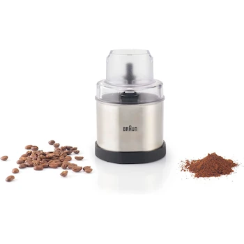 Imagen 3 de Braun MQS270SI Multiquick Accesorio Molinillo de Café y Especias para Batidora de Mano, Capacidad 1.5 Tazas, Color Acero Inoxidable