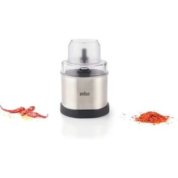 Imagen 4 de Braun MQS270SI Multiquick Accesorio Molinillo de Café y Especias para Batidora de Mano, Capacidad 1.5 Tazas, Color Acero Inoxidable