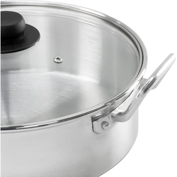 Imagen 4 de Vasconia Arrocera de 28 cm con Tapa de Vidrio, 5.5 Litros, Gris Pulido, Cocedor de Arroz, Modelo 4037982