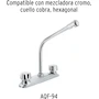 Miniatura de Foset Aqua AQCR-94 Cuello Cobra Repuesto Cromado en Acero Inoxidable para Mezcladora de Fregadero Modelo AQF-94 Dimensiones 34.9 x 20.27 x 12.7 cm